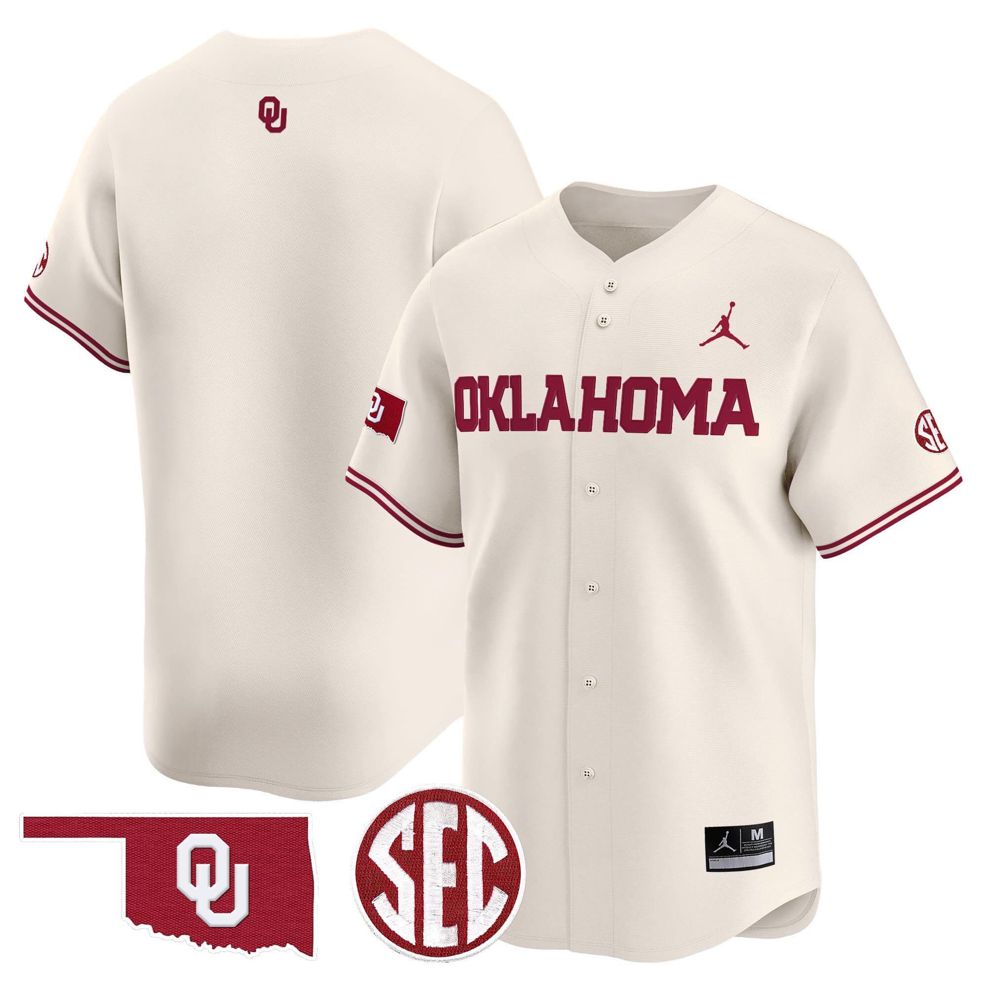 Men Oklahoma Sooners Blank Cream 2024 Vapor Premier Limited NCAA Jersey